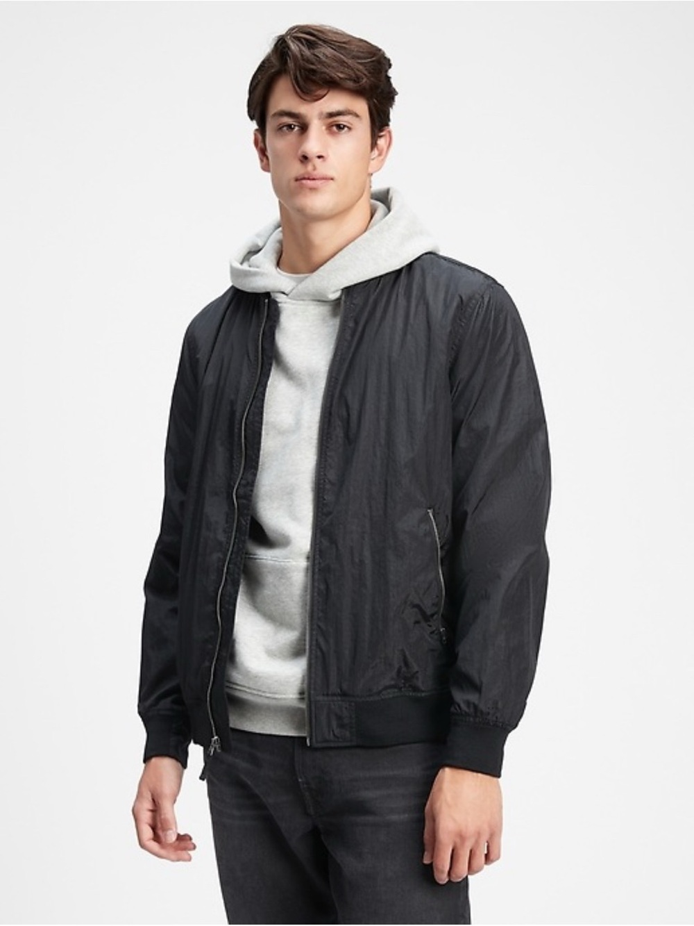 American Eagle Outfitters Black Bomber Jacket men’s size S small streetwear